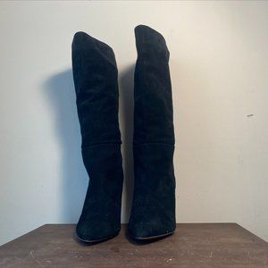 Something Navy Suede Black Boots